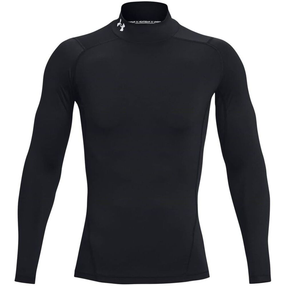 Under Armour Mens HeatGear Mock Neck  Long-Sleeved Base Layer Top / Black
